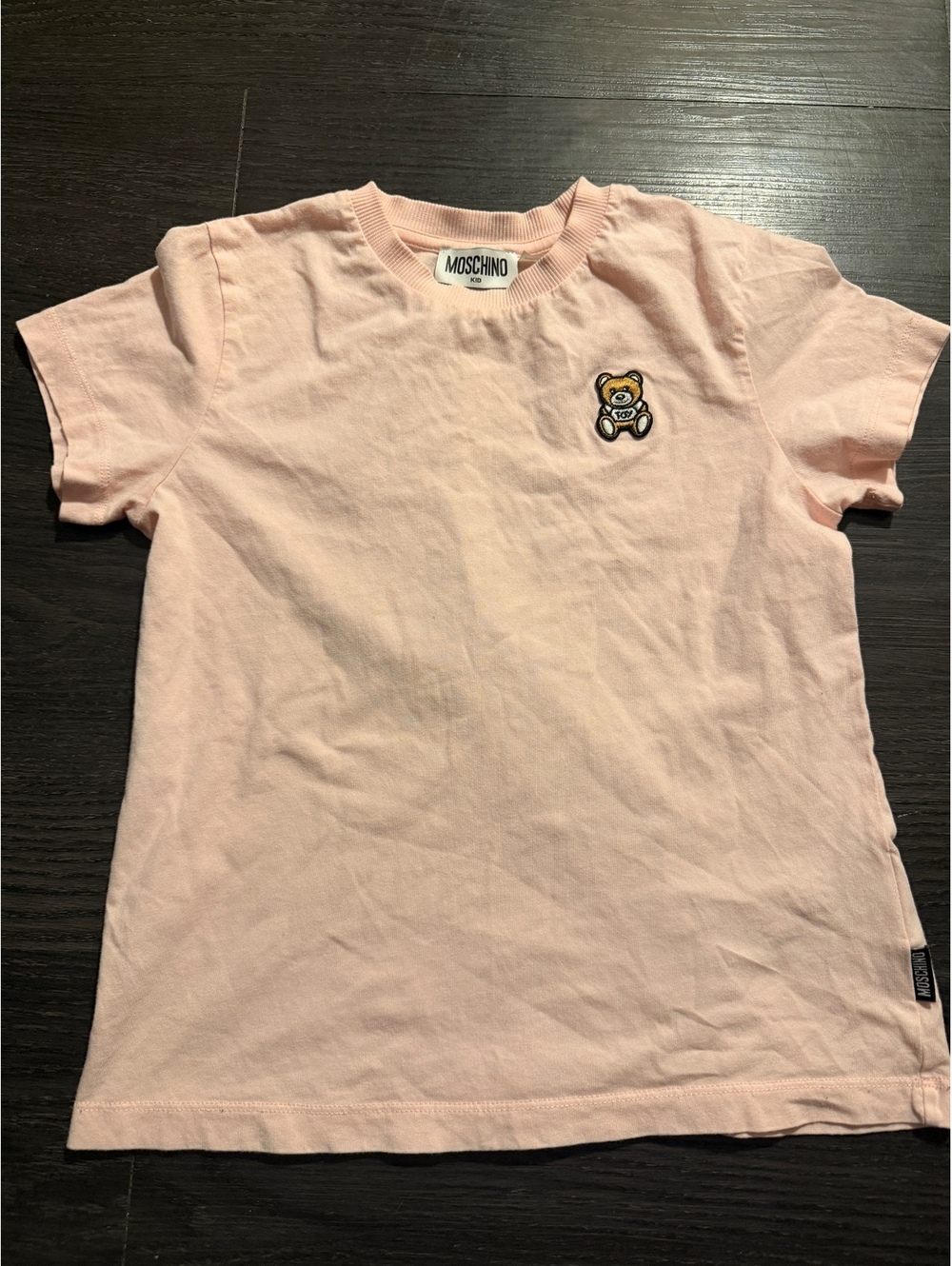 Moschino Kids Pink Teddy Bear Embroidered T-Shirt 8Y